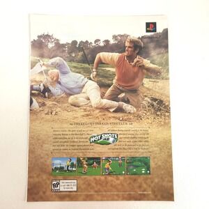 Vintage Hot Shots Golf 3 PlayStation 2 Video Game Print Ad Y2K Advertising Room